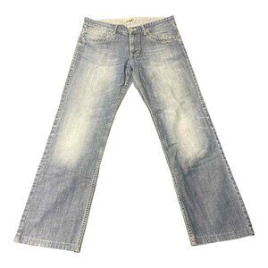 Diesel Jeans Mens 34x30 Blue Denim Bootcut Faded Distressed Only The Brave